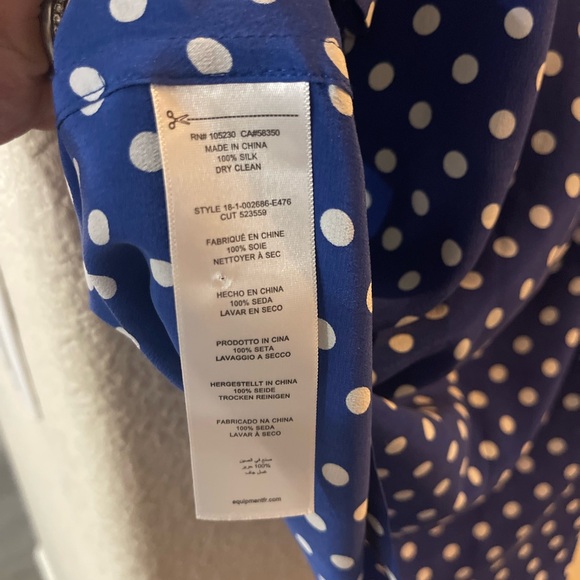 NWOT Equipment Silk Polka Dot Dress - S - Picture 8 of 8